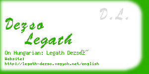 dezso legath business card